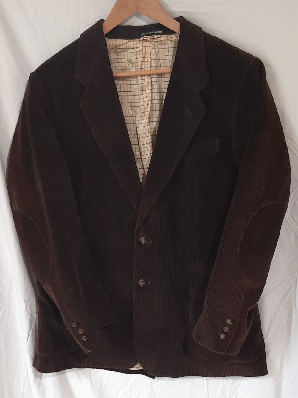 Brown Corduroy Sportcoat With Elbow Patches, Men's 40R